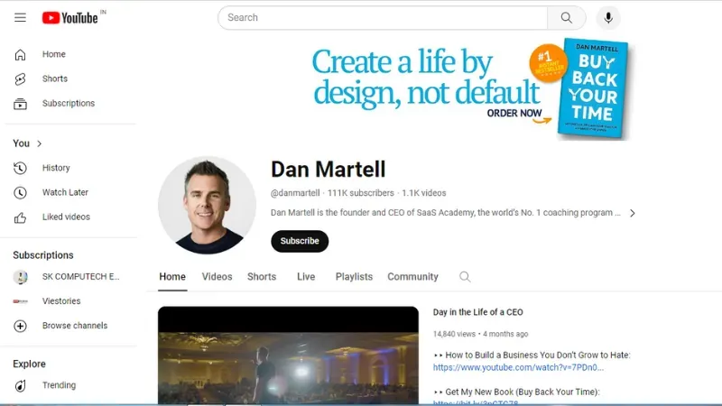 Dan Martell Coaches more than 800 SaaS founders, he is one of the best entrepreneurs who started multiple businesses.