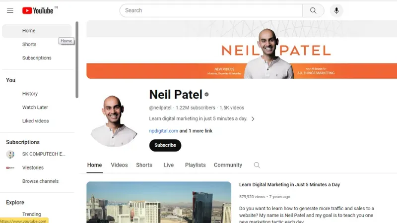 Neil Patel is one of the best entrepreneurs and SEO experts.