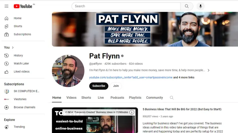 Pat Flynn is one of a well-known blogger, podcaster, and affiliate marketer.