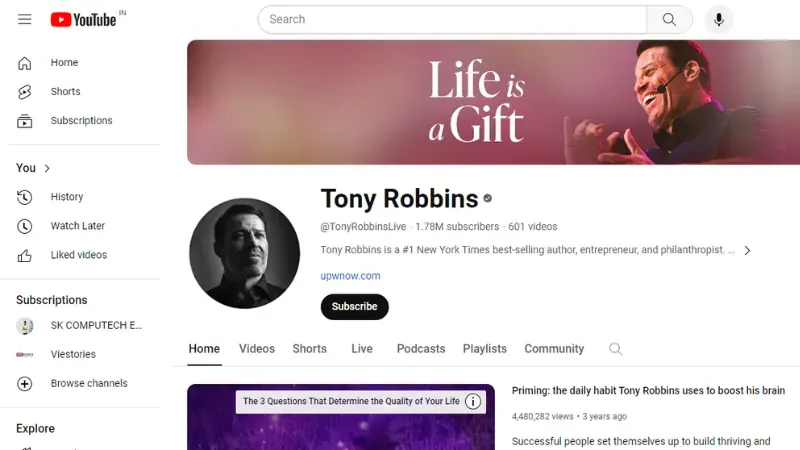Tony Robbins is one of the successful entrepreneurs as well best-selling author, philanthropist, and business strategist.