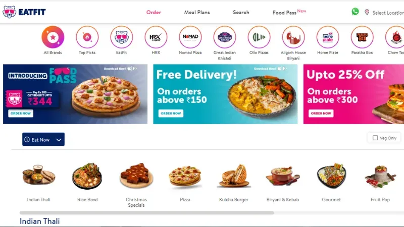 EatFit is a Bengaluru-based cloud kitchen that provides healthy food. EatFit serves as the primary brand under the umbrella of Curefoods.