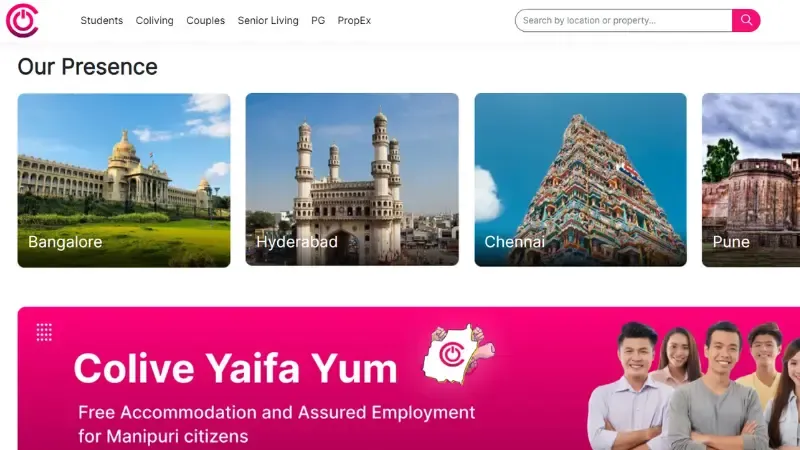 Top 10 Hospitality Startups in India | Colive