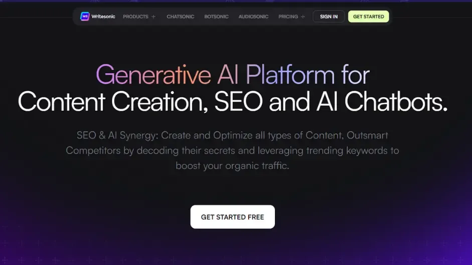 Writesonic - GPT-3-based AI Copywriting Software