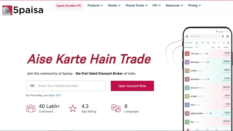 5paisa - Discount Brokerage Company