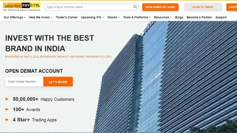Motilal Oswal Financial Services Ltd - Reputable Financial Services Company