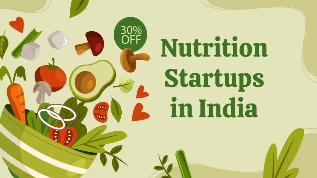 Supp Nutrition, Zoe Nutrition, Oziva, Andme, Snackible, and Joy Natural are the Top 10 Nutrition Startups in India.