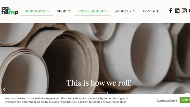 OGHemp - Promoting and selling eco-friendly hemp paper