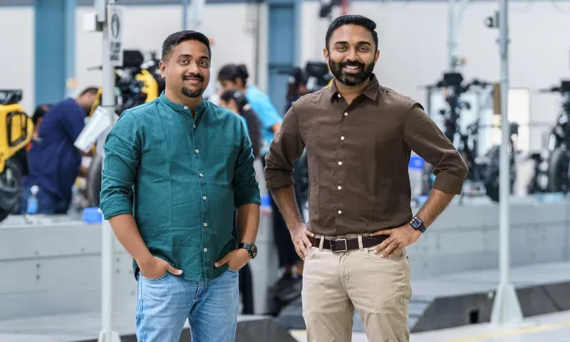 Vipin George and Aravind Mani, co-founders of River