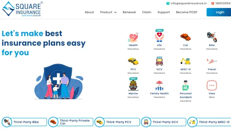 Square Insurance - An insurance broker platform