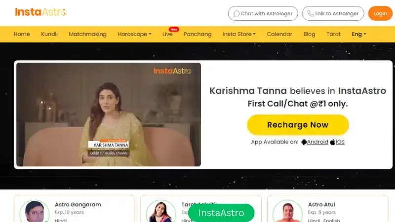 InstaAstro - Spiritual Tech Startups in India