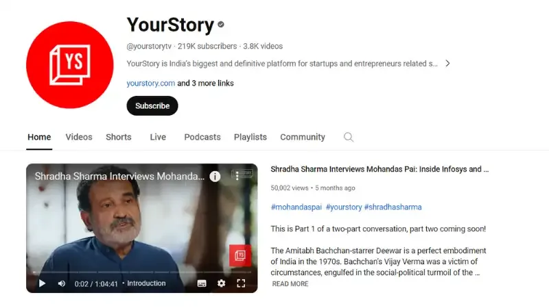 Top 10 YouTube Channels For Indian Entrepreneurs | YourStory