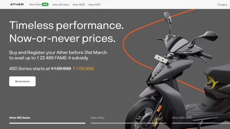 Ather Energy - Manufacturing electric scooter