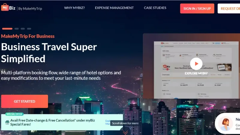 MakeMyTrip MyBiz - Popular Travel Company