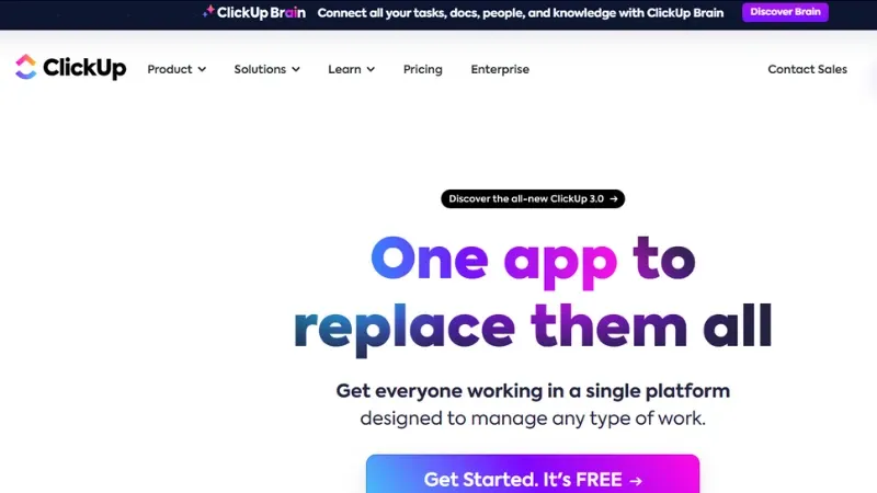 ClickUP - A comprehensive project management and productivity solution tool