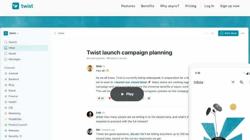 Twist - A business messaging application