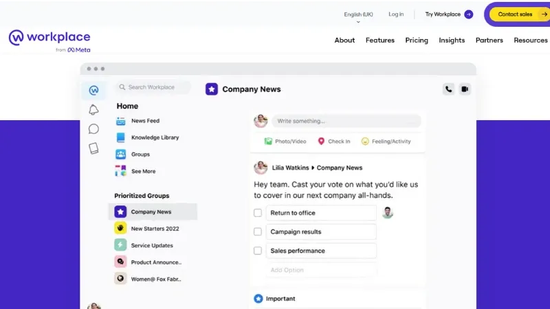 Workplace - An online collaborative software tool