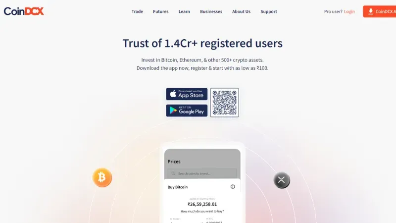 CoinDCX is a Mumbi-based cryptocurrency exchange platform founded by Sumit Gupta and Neeraj Khandelwal in 2017.