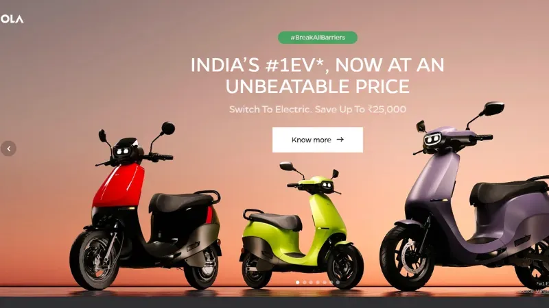 Bangalore-based Ola Electric is one of the top manufacturers of electric vehicles.