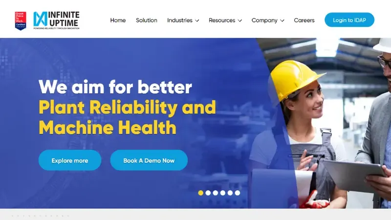 Infinite Uptime - A vibration monitoring solution for the manufacturing industry.