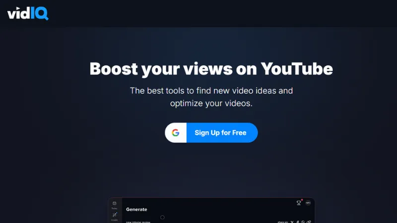 Vidiq - All-in-one YouTube growth tool designed