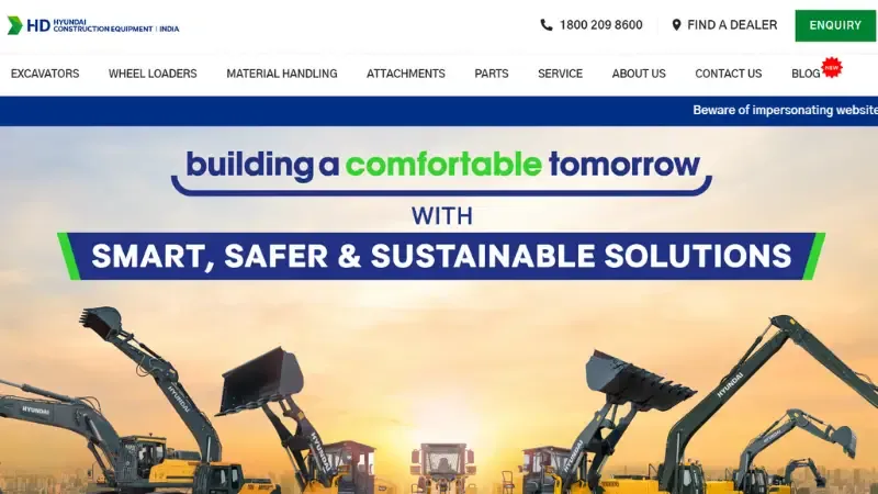 Construction Machinery Companies in India - Hyundai’s Construction Equipment