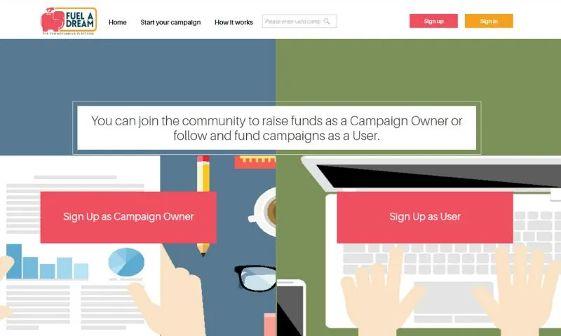Fueladream - Crowdfunding Platforms in India for Startups, Individuals, Charities and Business