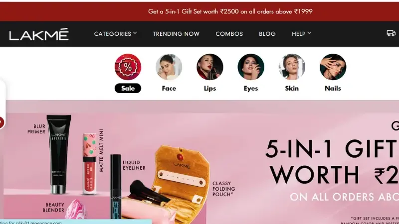 Lakme famouse chain of salons for Indian women