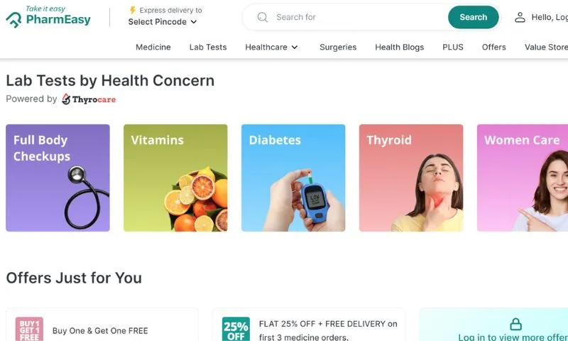 PharmEasy - Lab tests and online doctor consultations