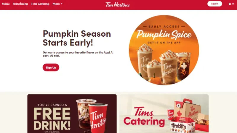 Tim Hortons - Biggest Fast Food Company