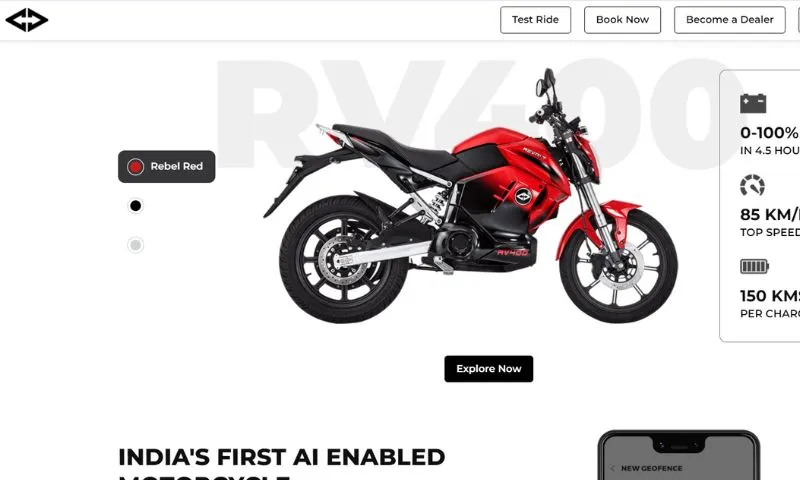Revolt-Motors - electric vehicle companies in india
