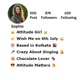 Attitude instagram bio for girl