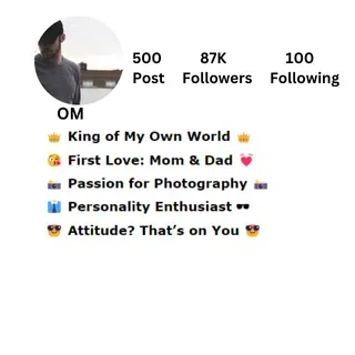 King of My Own World - Instagram Bio