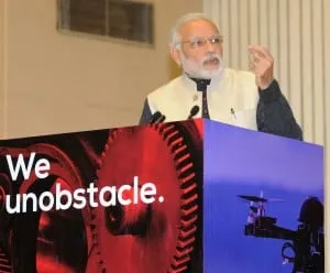 The Prime Minister, Narendra Modi addressing at the launch of Start-Up India, Stand-Up India programme, in New Delhi on January 16, 2016.
