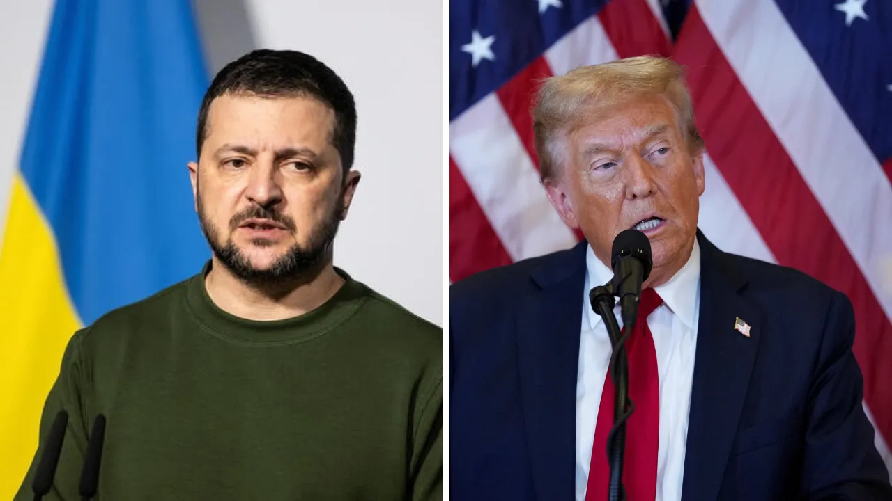  File photos of Volodymyr Zelensky (left) and Donald Trump (right). Photograph: (Reuters) 