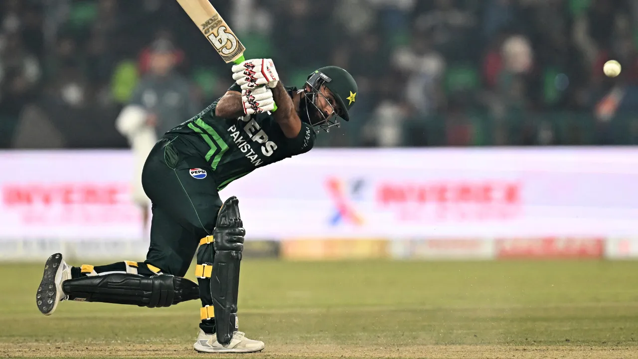  Pakistan's Fakhar Zaman in action (AFP) 