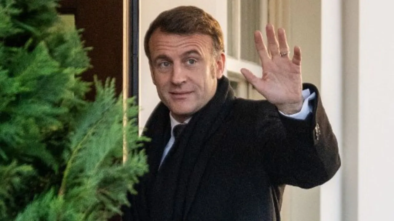  Macron arrives at White House to join Trump for G7 call Photograph: (AFP) 