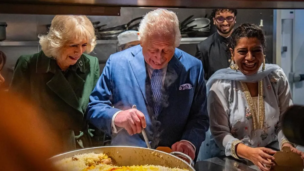  King Charles and Queen Camilla with Asma Khan Photograph: (Facebook/Asma Khan) 