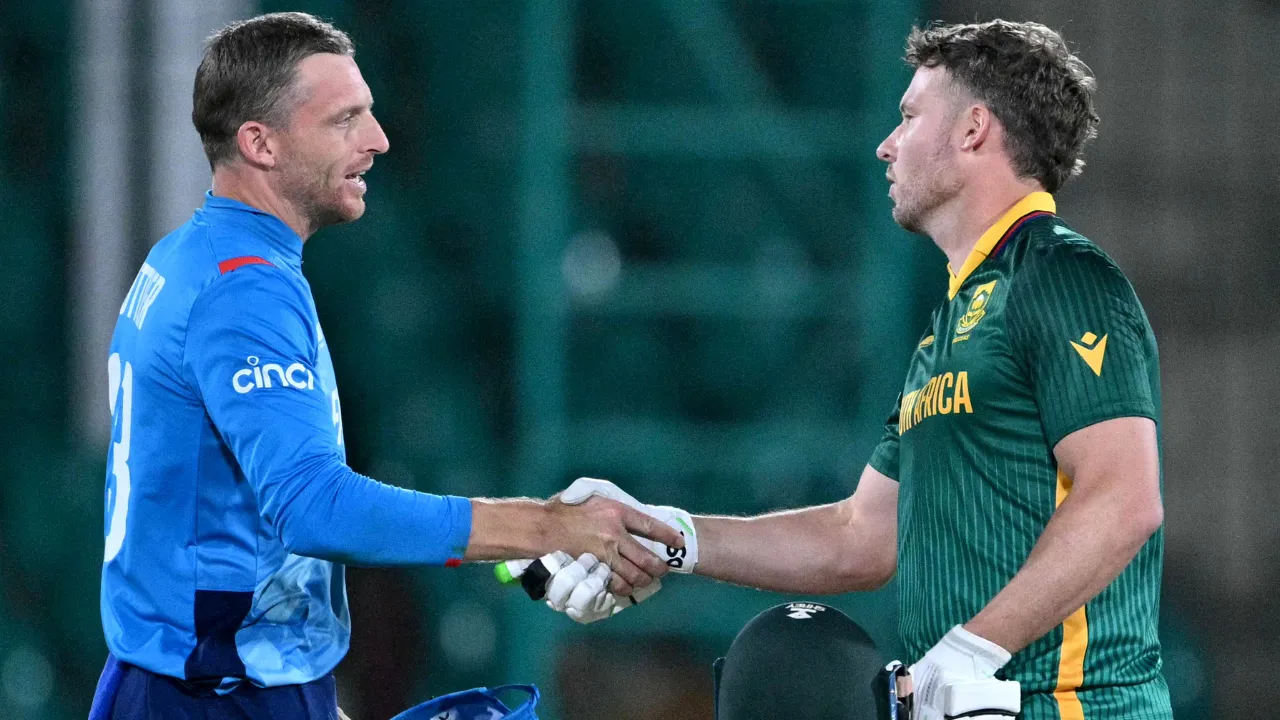  Dismal England end Champions Trophy 2025 campaign on winless note as South Africa tops Group B Photograph: (AFP) 