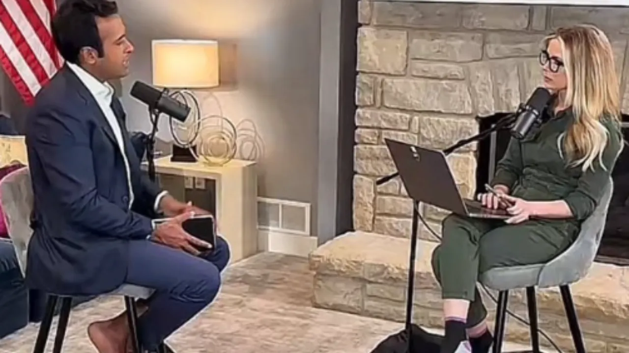  Vivek Ramaswamy seen barefoot in an interview Photograph: (X) 