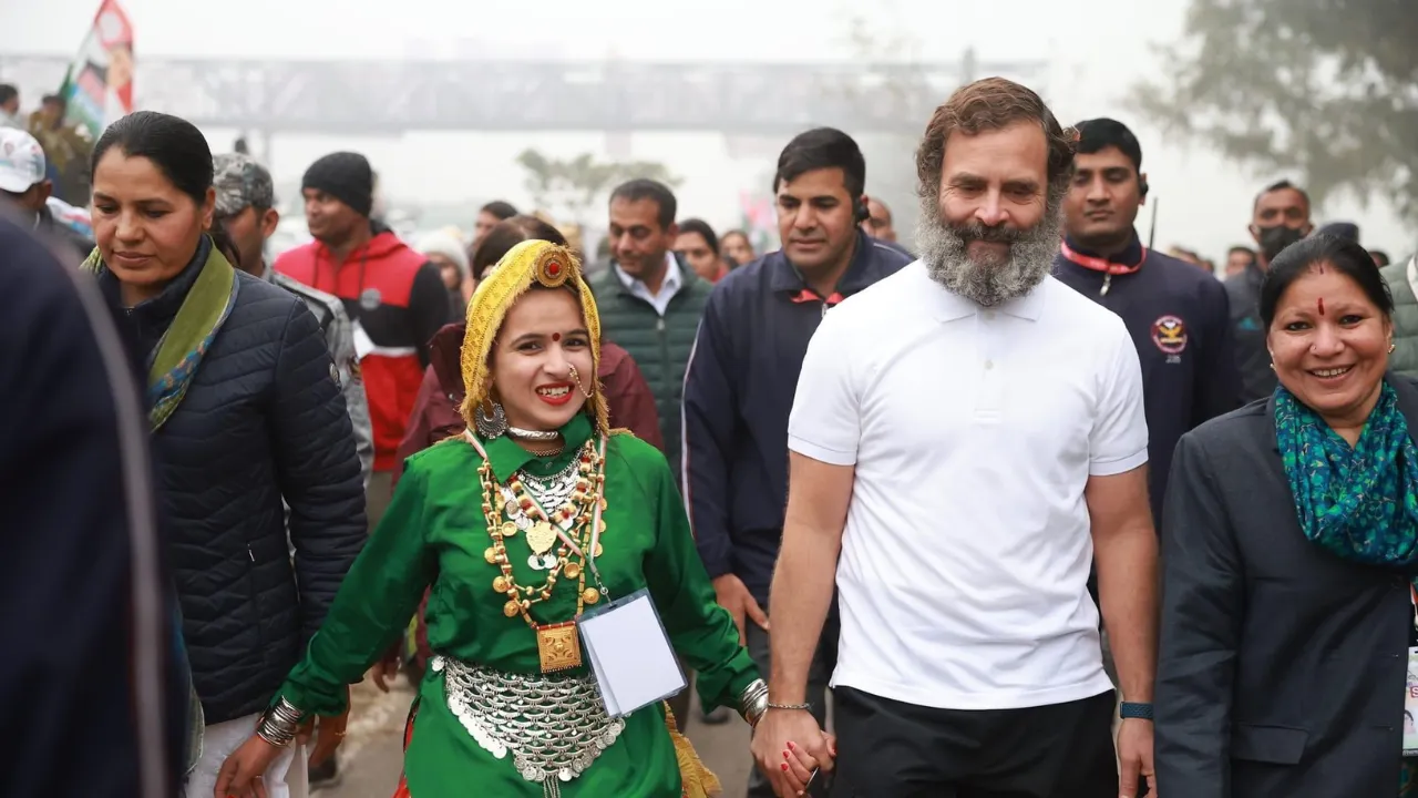  Congress worker Himani Narwal, whose body was found in suitcase day before Haryana civic polls, with Rahul Gandhi  Photograph: (X) 