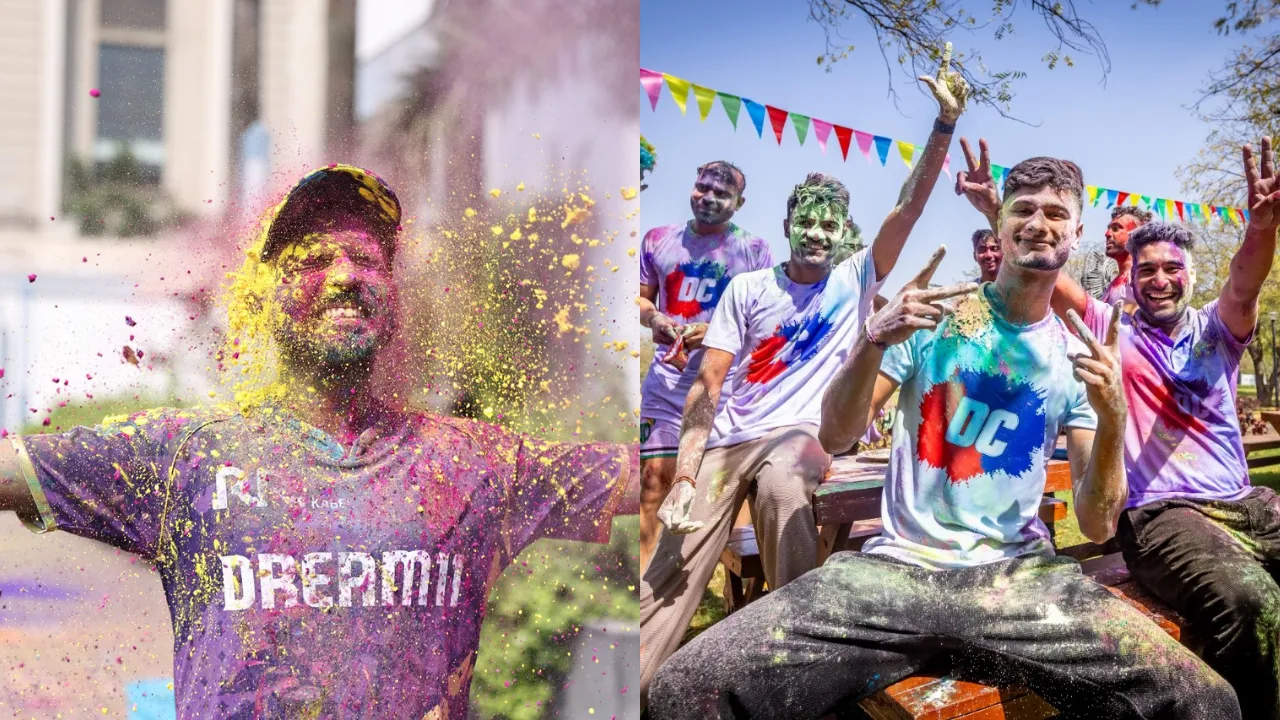  IPL 2025: Kolkata Knight Riders, Delhi Capitals squads celebrate Holi ahead of upcoming season 