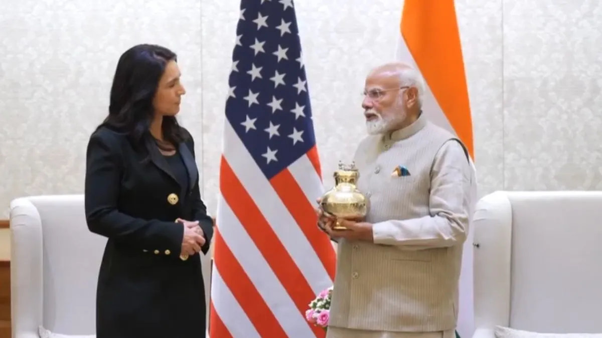 PM Modi meets Tulsi Gabbard  Photograph: (X) 