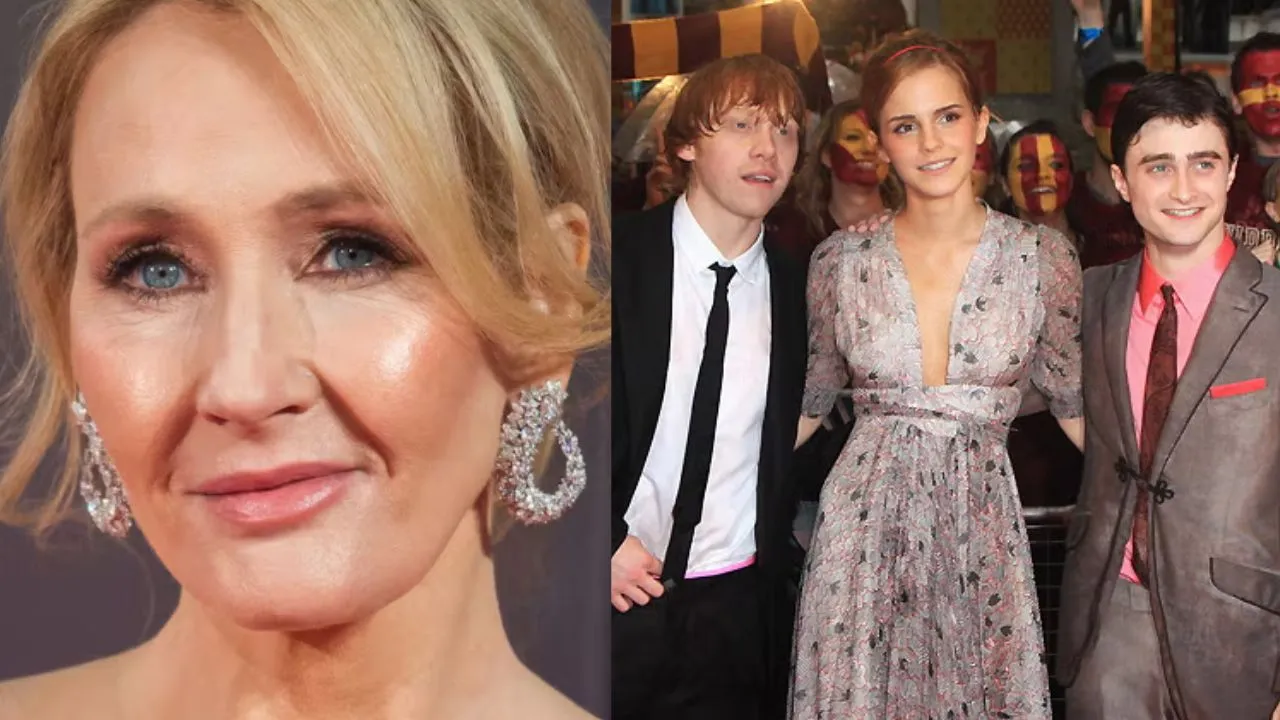  JK Rowling and Harry Potter stars Photograph: (X) 