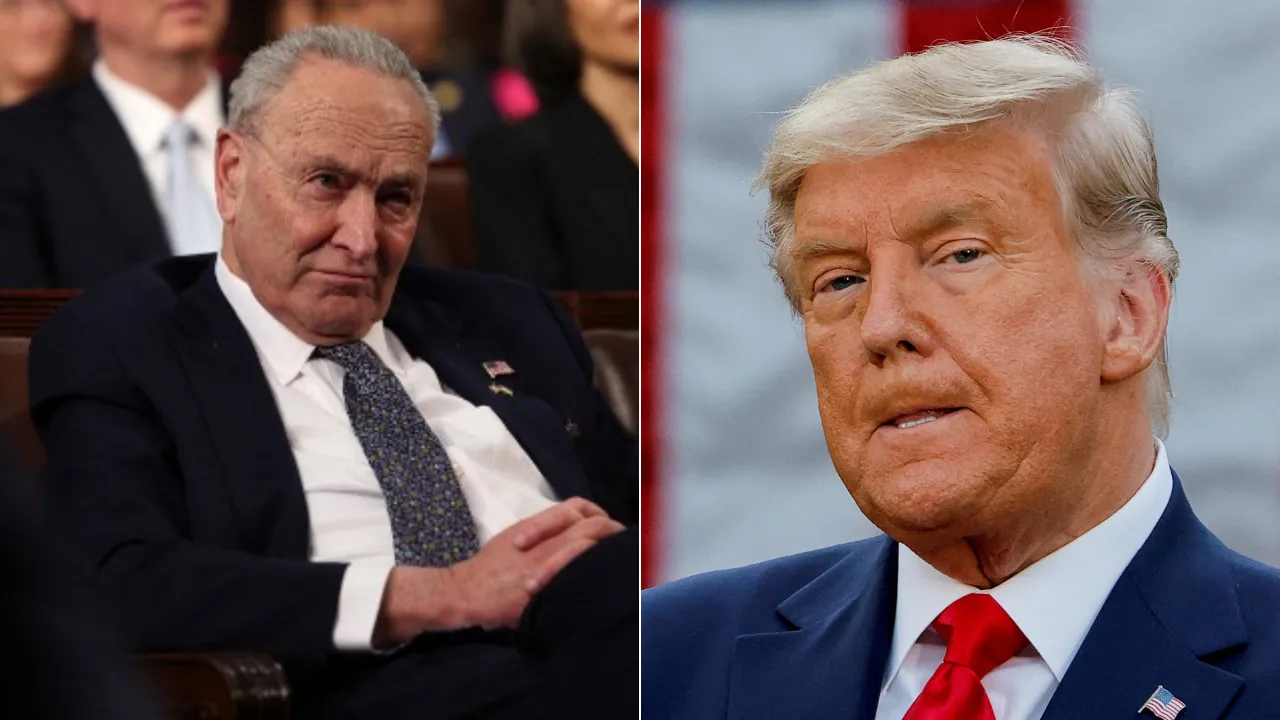  Chuck Schumer (L) and Donald Trump.  Photograph: (AFP) 