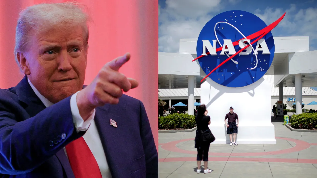  File Photo: Donald Trump and NASA Photograph: (Combination created using images from Reuters) 