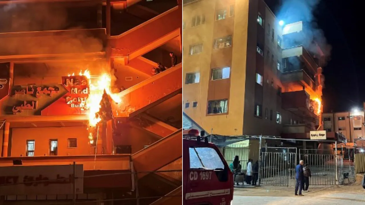  Nasser hospital was hit in an Israeli airstrike, in Khan Yunis in the southern Gaza Strip on March 23, 2025. 