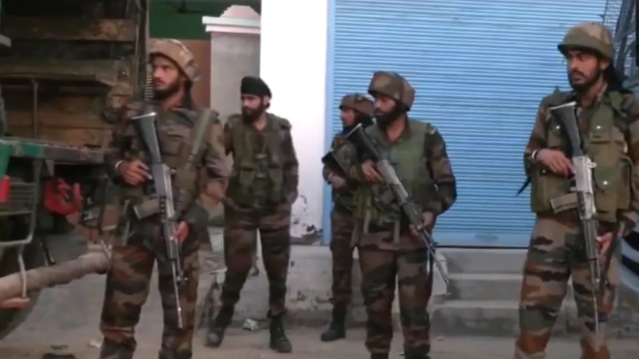  File Photo: The Indian Army and J&K Police continue a cordon and search operation. Photograph: (ANI) 