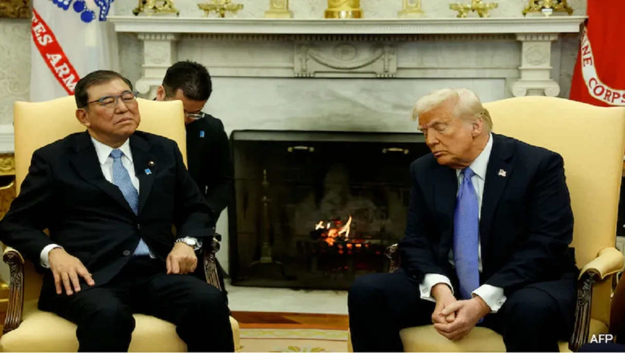  File photo of Prime Minister Shigeru Ishiba meeting President Donald Trump in Washington during his visit to the US in February. Photograph: (AFP) 