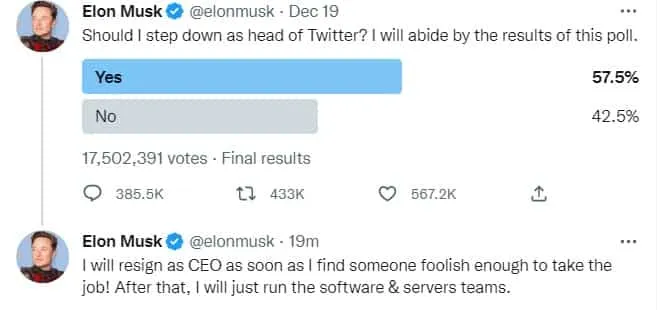 Elon Musk tweet