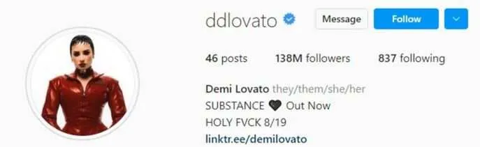 Demi Lovato Instagram